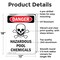 Signmission Hazardous Pool Chemicals Danger Sign, Aluminum, 12in W x 18in L, 2PK OS-2PACK-DS-A-1218-V-1628 - alternate 3